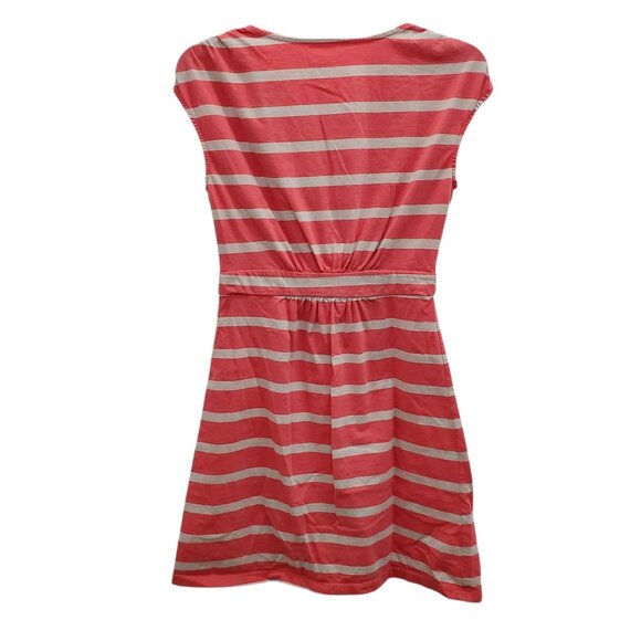 Old Navy Women's Orange Tan Stripe Cap Sleeve Surplus Casual Cotton‎ Dress Sz S - Picture 7 of 7
